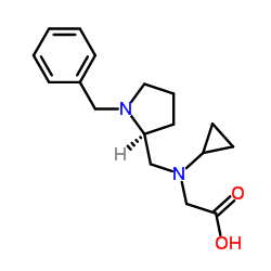 N-{[(2S)-1-Benzyl-2-pyrrolidinyl]methyl}-N-cyclopropylglycine Structure