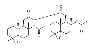 Bis(8α-acetoxy-12-oxo-13,14,15,16-tetranorlabdan-12-yl)methane Structure