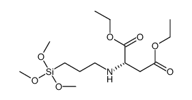 N-(3-trimethoxysilylpropyl) aspartic acid diethyl ester Structure