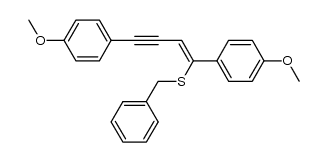 (Z)-1-benzylthio-1,4-di(p-methoxyphenyl)-1-buten-3-yne Structure