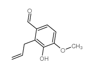 2-烯丙基-3-羟基-4-甲氧基苯甲醛结构式