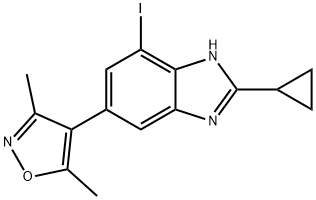 2-Cyclopropyl-5-(3,5-dimethyl-4-isoxazolyl)-7-iodo-1H-benzimidazole Structure