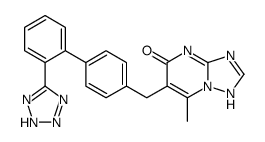 2-methyl-3-[[4-[2-(2H-tetrazol-5-yl)phenyl]phenyl]methyl]-1,5,7,9-tetr azabicyclo[4.3.0]nona-2,5,7-trien-4-one Structure