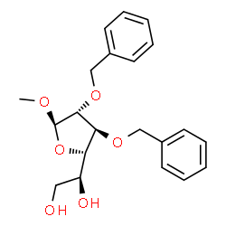 Methyl 2-O,3-O-dibenzyl-α-L-altrofuranoside结构式