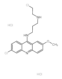 1,3-Propanediamine,N1-(2-chloroethyl)-N3-(6-chloro-2-methoxy-9-acridinyl)-, hydrochloride (1:2) structure