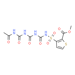 Methyl-3-[[[[(acetylamino) carbonylamino] carbonylamino] carbonylamino] sulfonyl] -2- thiophenecarboxylate Structure