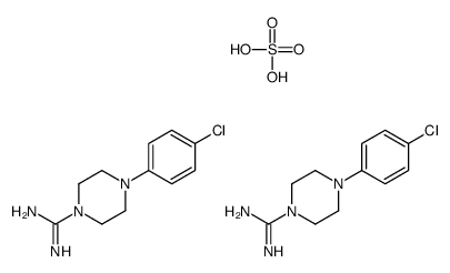 4-(4-chlorophenyl)piperazine-1-carboximidamide,sulfuric acid Structure