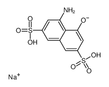 4-amino-5-hydroxynaphthalene-2,7-disulphonic acid, sodium salt结构式