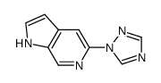 1H-Pyrrolo[2,3-c]pyridine, 5-(1H-1,2,4-triazol-1-yl)-结构式