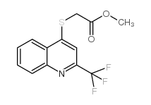 methyl 2-[2-(trifluoromethyl)quinolin-4-yl thio]-acetate structure