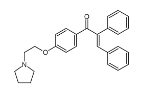(E)-2,3-diphenyl-1-[4-(2-pyrrolidin-1-ylethoxy)phenyl]prop-2-en-1-one Structure