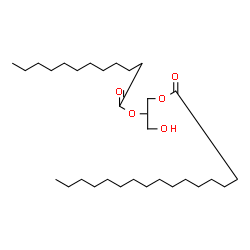 1-Palmitoyl-2-Lauroyl-rac-glycerol结构式