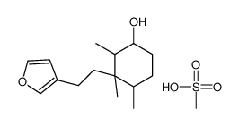 3-[2-(furan-3-yl)ethyl]-2,3,4-trimethylcyclohexan-1-ol,methanesulfonic acid结构式