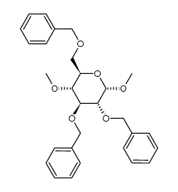 methyl 2,3,6-tri-O-benzyloxy-4-O-methyl-α-D-glucopyranoside Structure