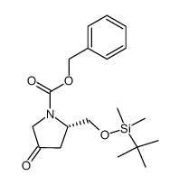 (S)-benzyl 2-(tert-butyldimethylsilyloxy)methyl-4-oxo-pyrrolidine-1-carboxylate Structure