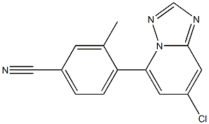 4-(7-chloro-[1,2,4]triazolo[1,5-a]pyridin-5-yl)-3-methylbenzonitrile结构式