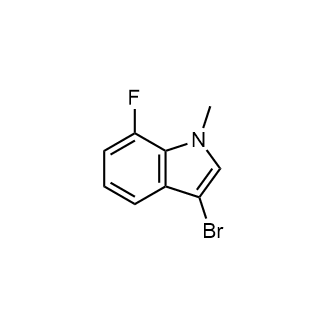 3-溴-7-氟-1-甲基-1H-吲哚结构式