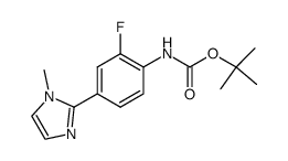 2-fluoro-4-(1'-methylimidazol-2'-yl)-1-tert-butoxycarbonylaniline结构式
