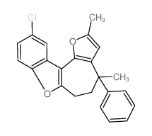 4H-Furo[2',3':3,4]cyclohepta[1,2-b]benzofuran, 10-chloro-5,6-dihydro-2,4-dimethyl-4-phenyl- (en)结构式