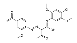 N-(4-chloro-2,5-dimethoxyphenyl)-2-[(2-methoxy-4-nitrophenyl)azo]-3-oxobutyramide Structure