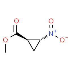 Cyclopropanecarboxylic acid, 2-nitro-, methyl ester, trans- (8CI) picture