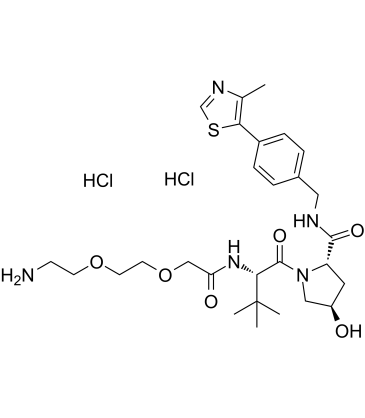 (S,R,S)-AHPC-PEG2-NH2 dihydrochloride结构式