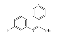 N-(m-Fluorophenyl)isonicotinamidine structure