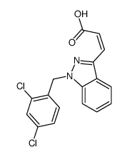 (E)-3-[1-[(2,4-dichlorophenyl)methyl]indazol-3-yl]prop-2-enoic acid Structure
