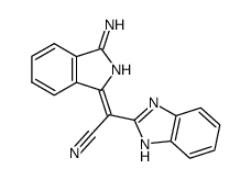 (3-amino-isoindol-1-ylidene)-(1H-benzoimidazol-2-yl)-acetonitrile Structure