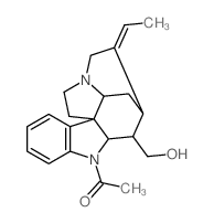 Curan-17-ol,1-acetyl-19,20-didehydro-, (16a,19E)- (9CI) Structure