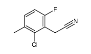2-CHLORO-6-FLUORO-3-METHYLPHENYLACETONITRILE结构式