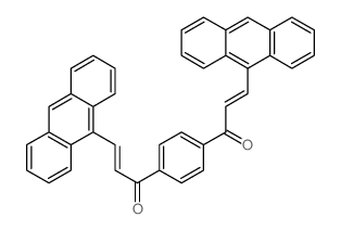 2-Propen-1-one,1,1'-(1,4-phenylene)bis[3-(9-anthracenyl)-结构式