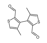 4,4'-Dimethyl-(3,3'-bithiophene)-2,2'-dicarboxaldehyde结构式