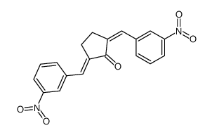 2,5-bis[(3-nitrophenyl)methylidene]cyclopentan-1-one结构式