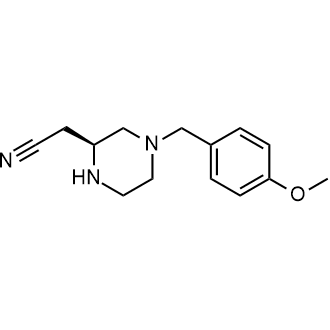 (S)-2-(4-(4-Methoxybenzyl)piperazin-2-yl)acetonitrile picture