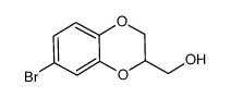 (7-溴-2,3-二氢苯并[b][1,4]二氧杂环己烯-2-基)甲醇结构式