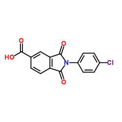 2-(4-CHLOROPHENYL)-1,3-DIOXOISOINDOLINE-5-CARBOXYLIC ACID Structure