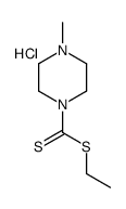 ethylsulfanyl-(4-methylpiperazin-1-yl)methanethione hydrochloride Structure