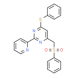 4-(Phenylsulfanyl)-6-[(phenylsulfonyl)methyl]-2-(2-pyridinyl)pyrimidine Structure
