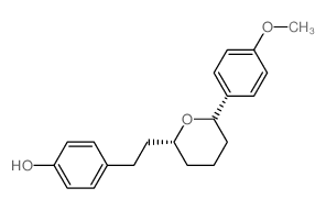 Phenol,4-[2-[(2R,6S)-tetrahydro-6-(4-methoxyphenyl)-2H-pyran-2-yl]ethyl]-结构式