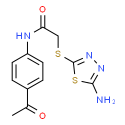 N-(4-Acetylphenyl)-2-[(5-amino-1,3,4-thiadiazol-2-yl)sulfanyl]acetamide结构式