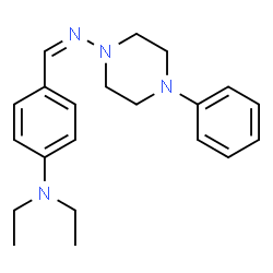 N-{(Z)-[4-(diethylamino)phenyl]methylidene}-4-phenylpiperazin-1-amine结构式
