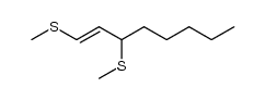 1t,3-bis-methylsulfanyl-oct-1-ene结构式