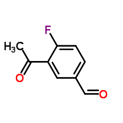 Benzaldehyde,3-acetyl-4-fluoro- Structure