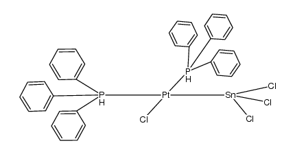 cis-chloro-bis(triphenylphosphine)Pt(II) trichlorostannate(II)结构式
