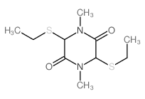 2,5-Piperazinedione,3,6-bis(ethylthio)-1,4-dimethyl- structure