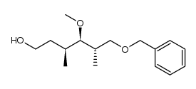 (3S,5S,4R)-4-methoxy-3,5-dimethyl-6-(phenylmethoxy)hexan-1-ol结构式