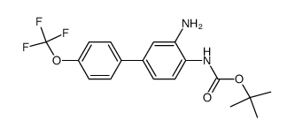 (3-amino-4'-trifluoromethoxy-biphenyl-4-yl)-carbamic acid tert.-butyl ester结构式