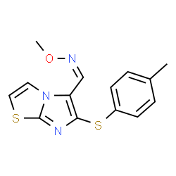 6-[(4-METHYLPHENYL)SULFANYL]IMIDAZO[2,1-B][1,3]THIAZOLE-5-CARBALDEHYDE O-METHYLOXIME Structure