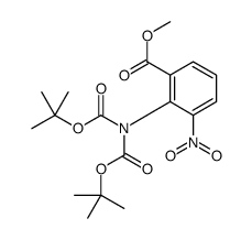 2-[Bis[(tert-butyloxy)carbonyl]amino]-3-nitrobenzoic Acid Methyl Ester Structure